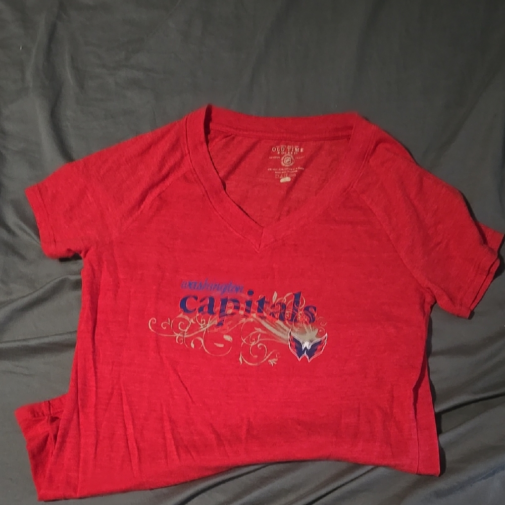 Old Time Hockey Red Washington Capitals T-Shirt